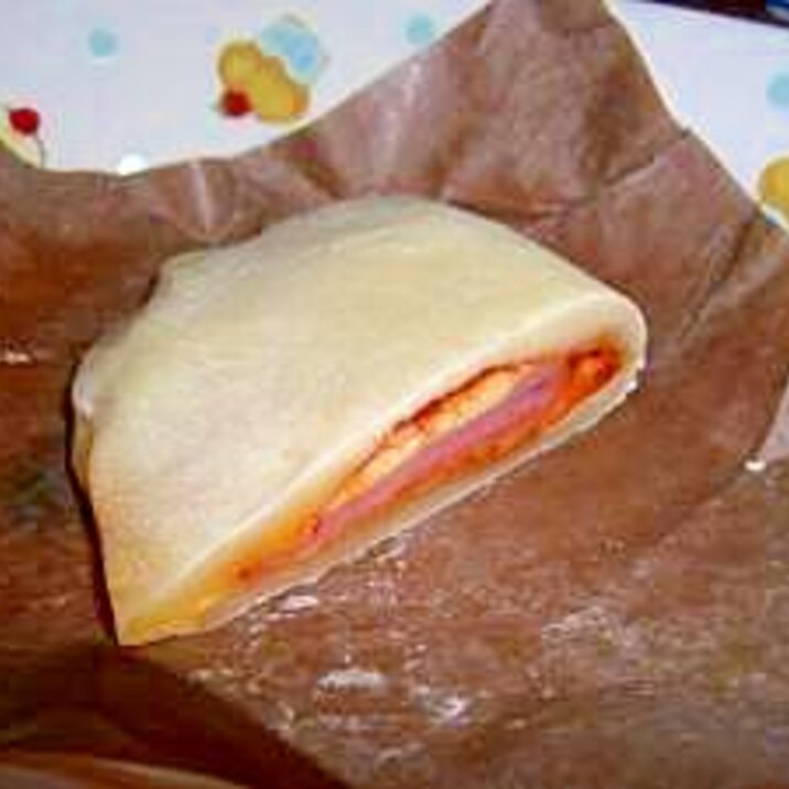 レンジで簡単★ハムチーズパン